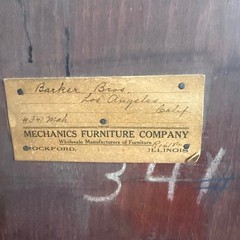 Mechanics Furniture Co Antique Music Cabinet Barker Bros 1904 Dark Wood Good