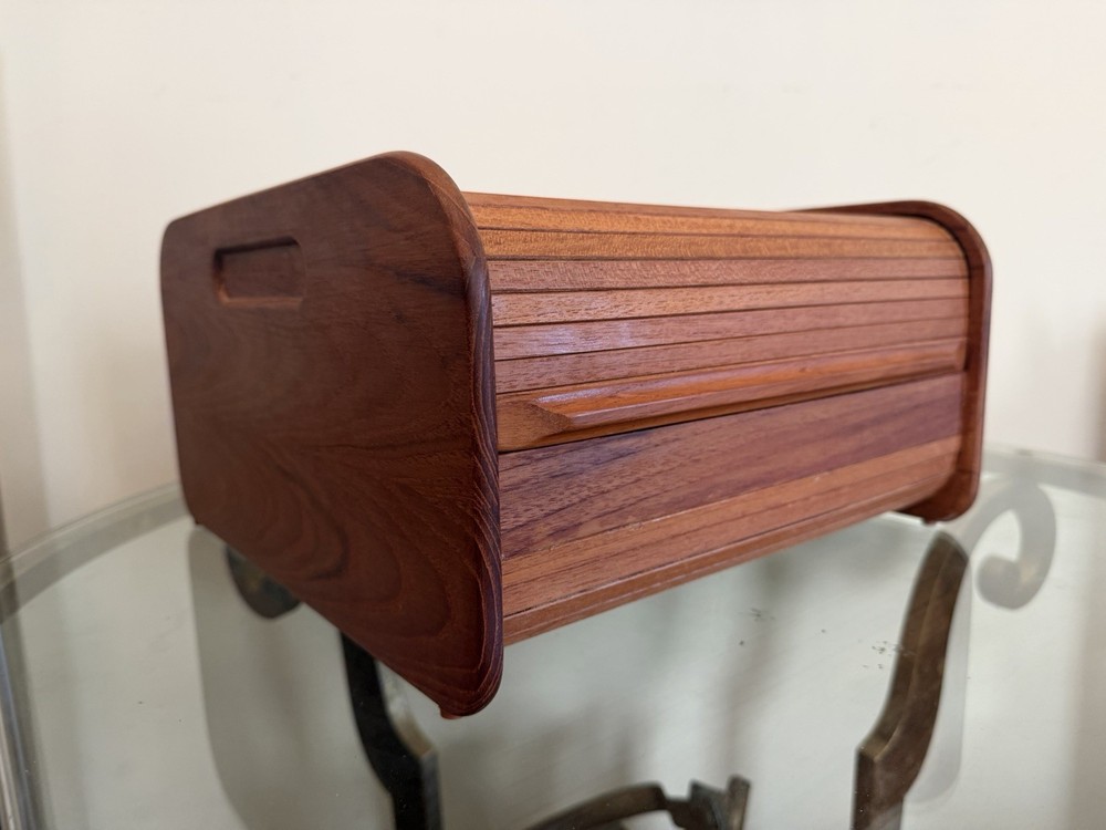 Mid Century Kalmar Design Teak Floppy Disk Tambour Door