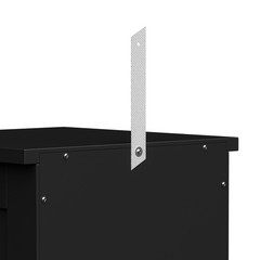 Bathroom Floor Cabinet Wood Free Standing Storage Organizer w/ 4 Drawers Black