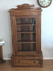 Merrill Farm Co. Bangor maine Oak Cabinet Hutch Cupboard Marked Very Rare 19th C