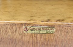 Two Drawer Golden Oak Library Card Catalog Index File Cabinet-Gaylord Bros