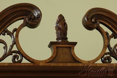 46829EC: KARGES Georgian Mahogany Breakfront w. Convex Glass