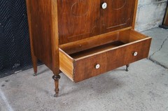 Antique Victorian Walnut Gentleman’s Chest of Drawers Cabinet Console 35″