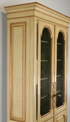 Auffray & Company French Country China Closet Display Cabinet Vitrine, 1980s