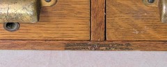 Antique Oak Yawman & Erbe Four Drawer Library Index Card Desktop File Cabinet