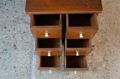 Mid Century Early American Style Apothecary Cabinet Spice Chest Side End Table