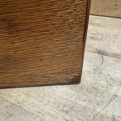 Antique Wood Tiger Oak Library Bureau Maker 6 Drawer Card Catalog File Cabinet