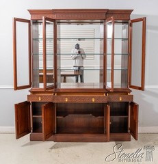 70401: HENKEL HARRIS Cherry Large China Cabinet Breakfront