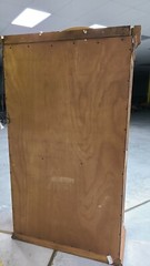 used lighted curio cabinet glass with bevel edge around the glass