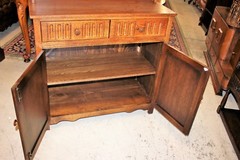English Oak Wood Brothers Cabinet / Welsh Cabinet / Display Plate Rack