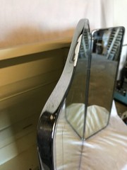 VTG 1950 Deco 26×37 Vanity Arch Top Tri-Fold Mirror Medicine Cabinet Old 649-26B