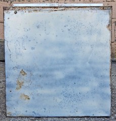 Vintage Old Mid Century Retro Atomic Era Metal Steel Kitchen Cabinet Formica Top