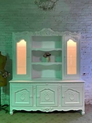 Painted Cottage Shabby Chic French Provincial China Cabinet