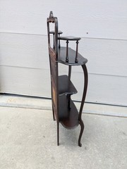 Antique Larkin Art Nouveau Victorian Mahogany Display Shelf Etagere Parlor Stand