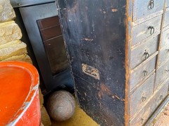 Bank of Drawers, Apothecary, Collectors Cabinet, Industrial, Scratch Built