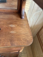 Antique dental Cabinet With amethyst knobs