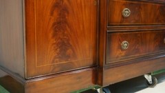 Stunning English Cardiff Breakfront China Cabinet in Mahogany with LED lights