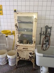 Vintage/Antique? Art Deco Metal Medical Cabinet