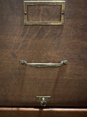Antique Shaw Walker Oak 4 Drawer Wood File Cabinet