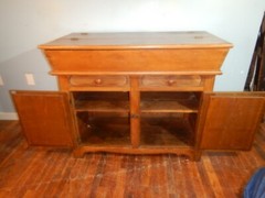 antique dry sink cabinet Dovetailed Sink w Folding Cover 1800’s
