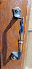 ANTIQUE AMERICAN OAK LARGE DISPLAY CABINET ARCHITECTURAL