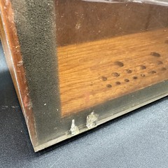 Antique Apothecary Wood Cabinet w/ Weights Slots