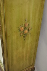 Antique Georgian Green Painted Mirror Front 2 Door Curio China Radio Cabinet