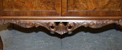 SUBLIME ART DECO DRINKS CABINET WITH EXQUISITE BURR WALNUT PANELS CABRIOLE LEGS