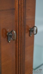 60050: Beveled Glass Door Yew Wood Door & Mahogany Display Cabinet