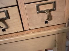 Mid-Century Modern 15-Drawer Library Card Catalog Apothecary, Etc