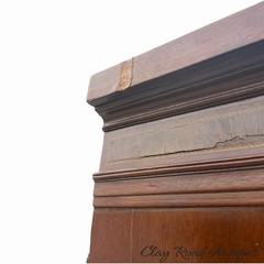 Antique Mahogany secretary desk Russian empire bronze ormolu columns 2pc 1810