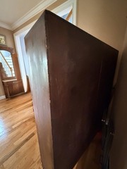 Antique Victorian Heirloom Dark Wood Curio / Bookcase Cabinet