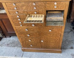 VICTORIAN OAK DENTAL CABINET, AMERICAN CABINET CO.