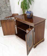 Painted Chinoiserie Two Doors Server Cabinet by Drexel
