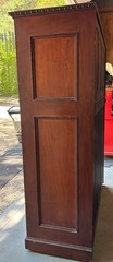 ANTIQUE Burl Walnut DENTIST CABINET/Armoire-Multi-DRAWER-Mirrored DOORS-19th C