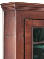 Neoclassical Hanging Corner CABINET, Cupboard, Mahogany, Thirteen Light, 43″t