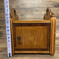 Antique Wood Cigar Humidor Copper Lined Humidor Elegant Cabinet *Read*