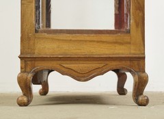 Vintage European Beveled Glass Wood Vitrine