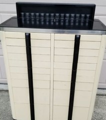 Vintage Art Deco Steel and Wood Dental Cabinet by American Cabinet