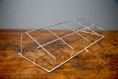 Vintage Sellers Hoosier Cabinet Cookbook Holder Metal Wire Spice Rack Antique b