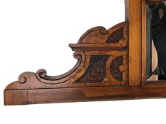 Vintage Edwardian Credenza Hutch with Beveled Mirror 47 x 21.5″