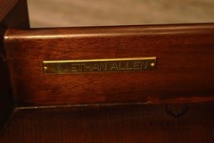 Ethan Allen Mahogany Newport Collection Demilune Cabinet Console