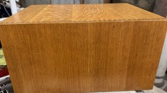 Vintage Wood Card Catalog 4 Drawer Tiger Oak Library Desk File Cabinet