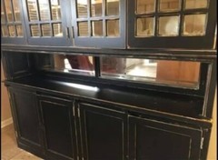 Antique Farmhouse Hutch. 76.5 inch W x 89 inch H x 14.5 inch