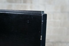 Modern Black Marble Corner TV Console Cabinet Bookshelf Boomerang Display 44″