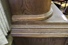 Antique Carved Oak Display Cabinet from Europe c1930 Art Deco