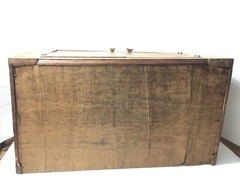 Antique Vintage Farmhouse Wood 2 Door Cabinet Shabby Chic Small 22″ x 12″ x 10.5