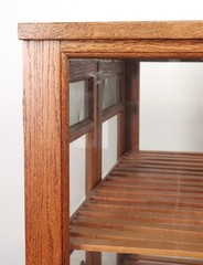 Antique Golden Oak Pie Pastry Display Cabinet