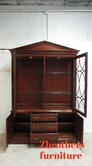 Ethan Allen Regents Part Neo Classical China Cabinet Hutch Breakfront Display