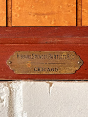 Antique Apothecary Style Wood Cabinet Hibbard, Spencer, Bartlett & Co. Chicago